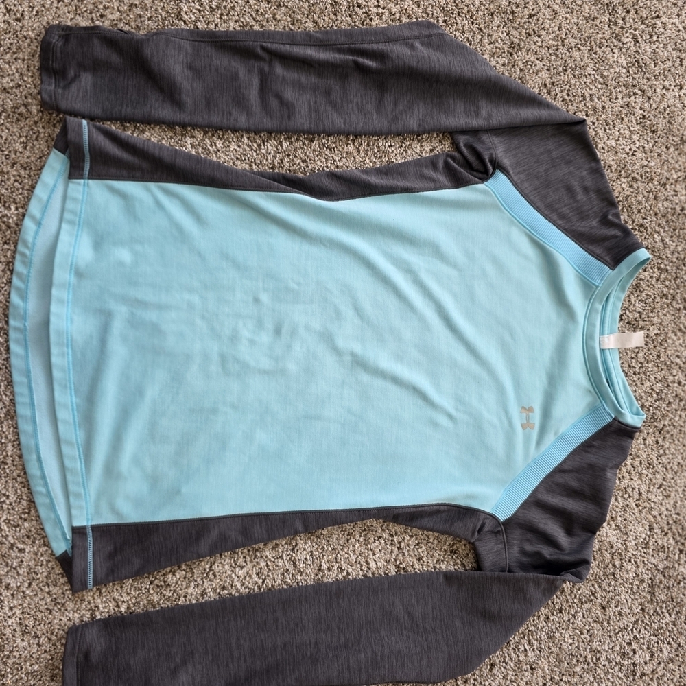 Under Armour Blue and Gray Long Sleeve Shirt